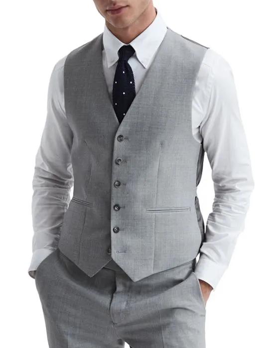 Arrow Textured Weave Regular Fit Suit Vest 