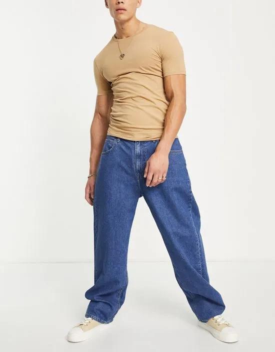 Asher loose fit jeans in mid wash