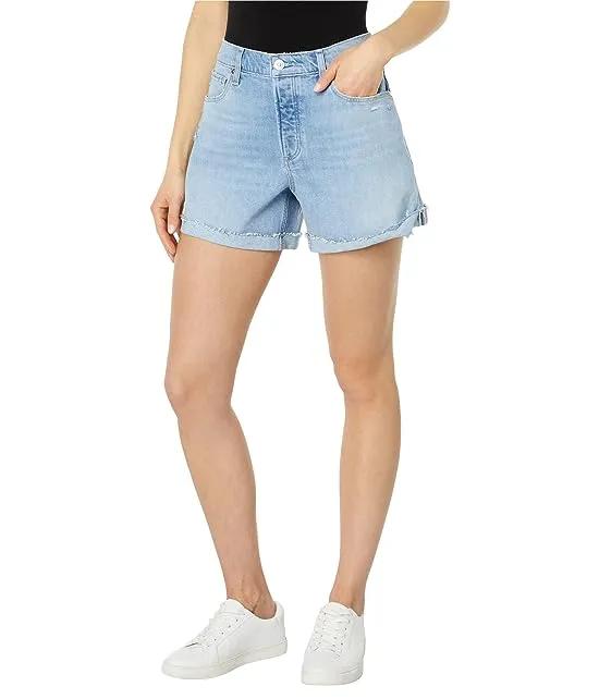 Asher Shorts Covered Button Fly Raw Cuff in No Duh Destructed