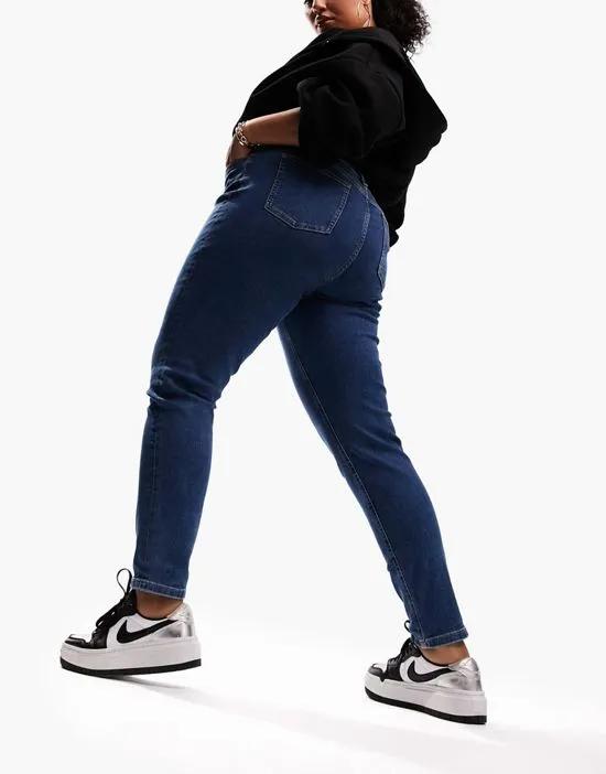 ASOS DESIGN Curve ultimate skinny jeans in authentic mid blue