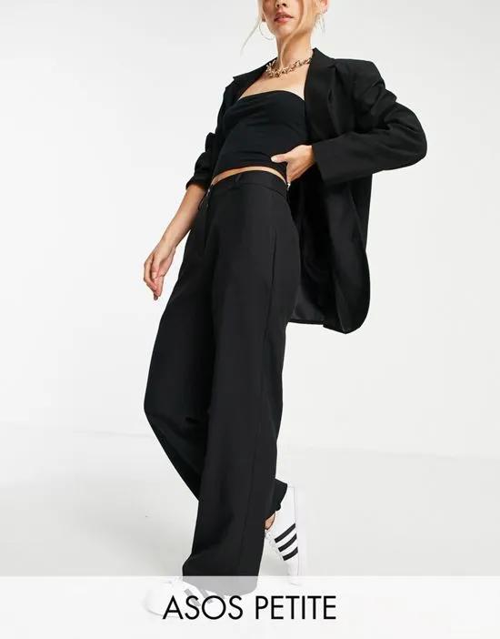 ASOS DESIGN Petite Mix & Match slim straight suit pant in black