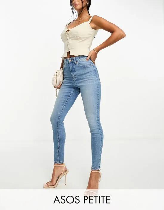 ASOS DESIGN Petite ultimate skinny jean in mid blue