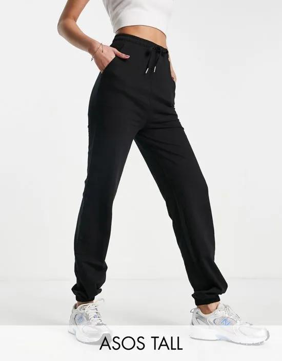 ASOS DESIGN Tall basic slim sweatpants in black - BLACK