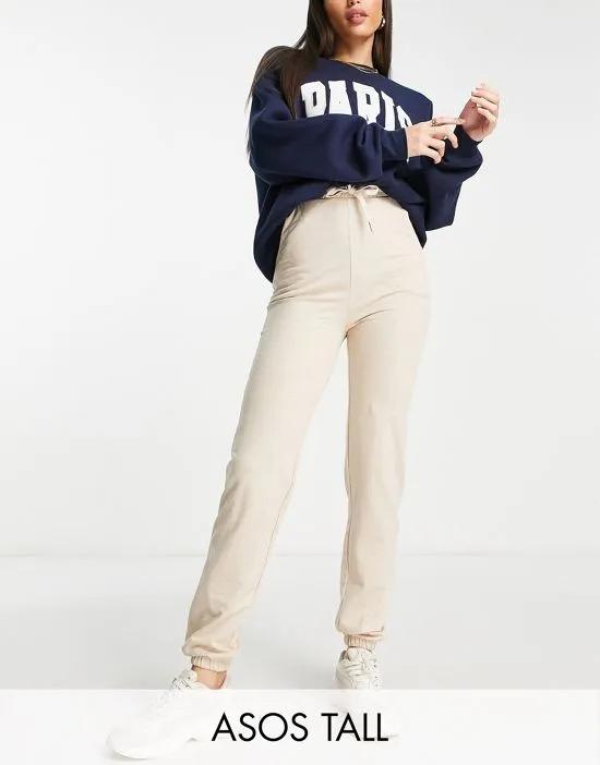 ASOS DESIGN Tall basic slim sweatpants in oatmeal heather