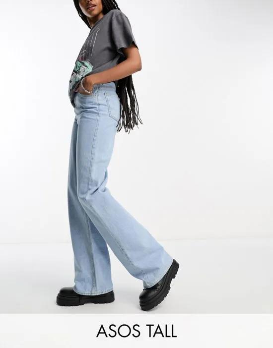 ASOS DESIGN Tall dad jeans in light blue