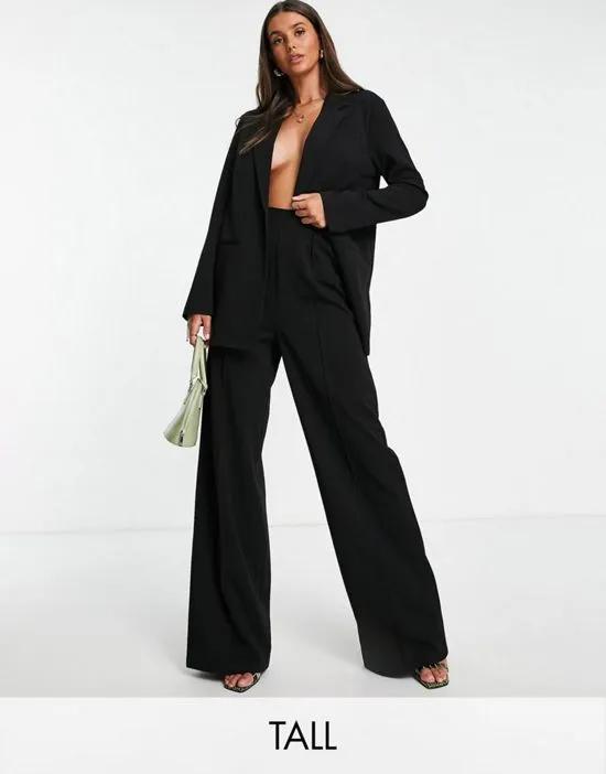 ASOS DESIGN Tall jersey slouchy wide leg pant in black