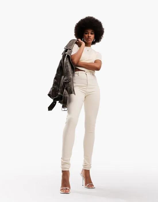 ASOS DESIGN Tall ultimate skinny jean in off white
