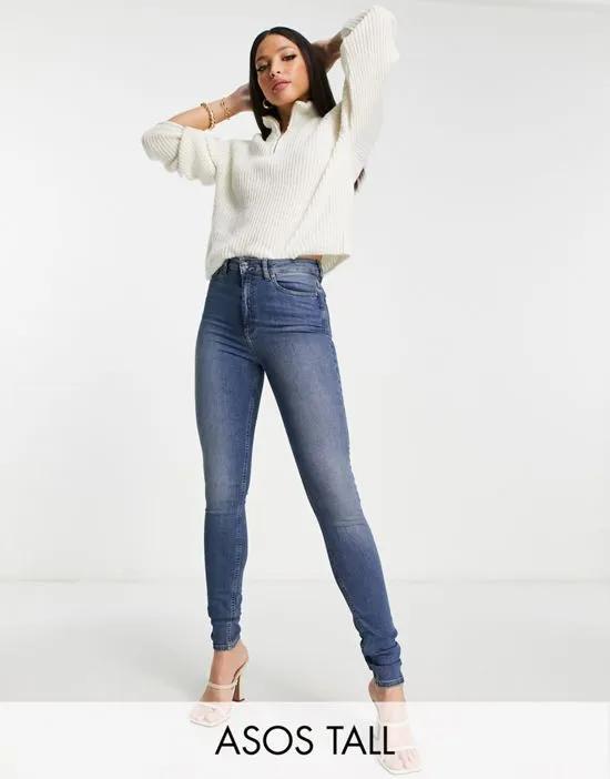 ASOS DESIGN Tall ultimate skinny jeans in authentic mid blue