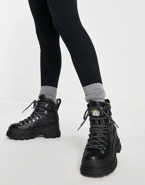 Aspha Hike lace up boots in black