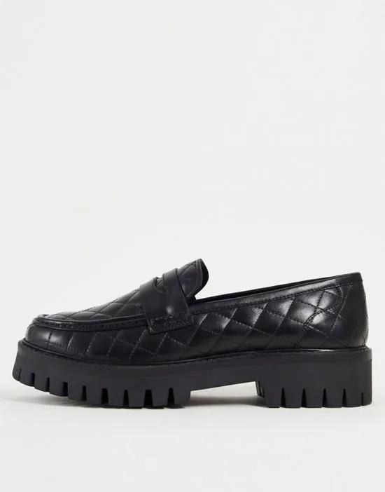 Asra Frenji quilted loafers in black leather