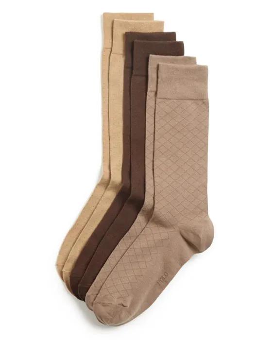 Assorted Dress Socks, Pack of 3