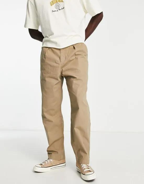 Aston wide tapered pants in beige