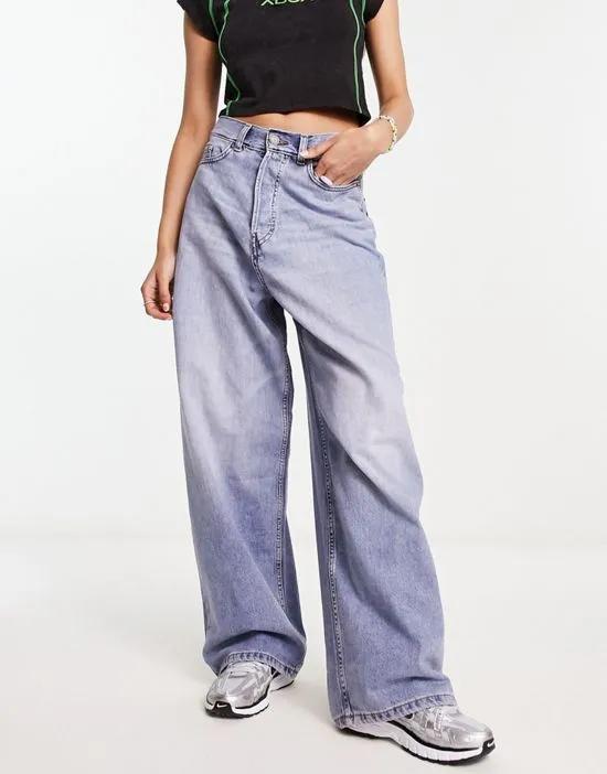 Astro low rise loose fit baggy jeans in moon blue