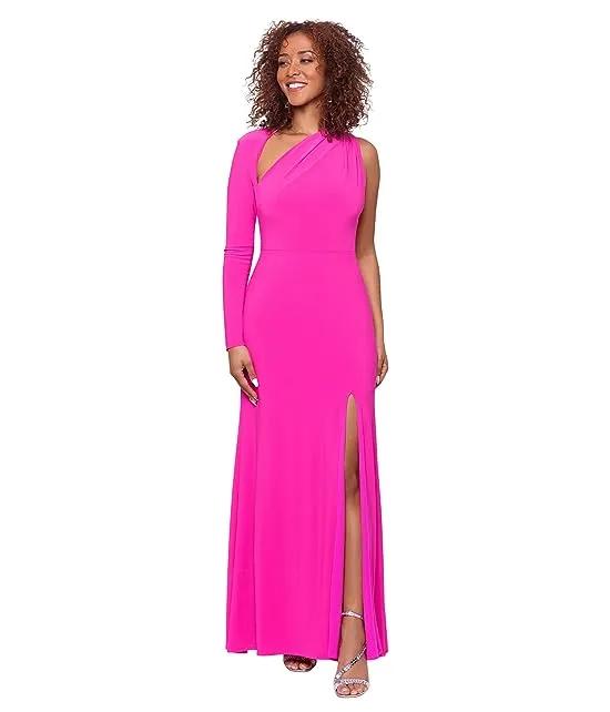 Asymmetrical One Sleeve Jersey Gown