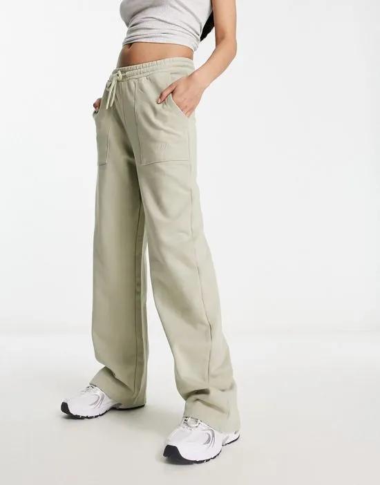 ASYOU branded sweatpants in khaki - part of a set