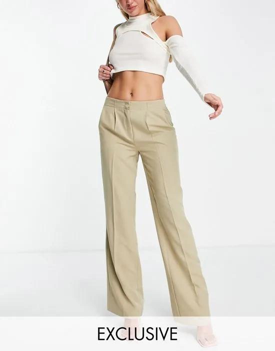 ASYOU straight leg pants in stone