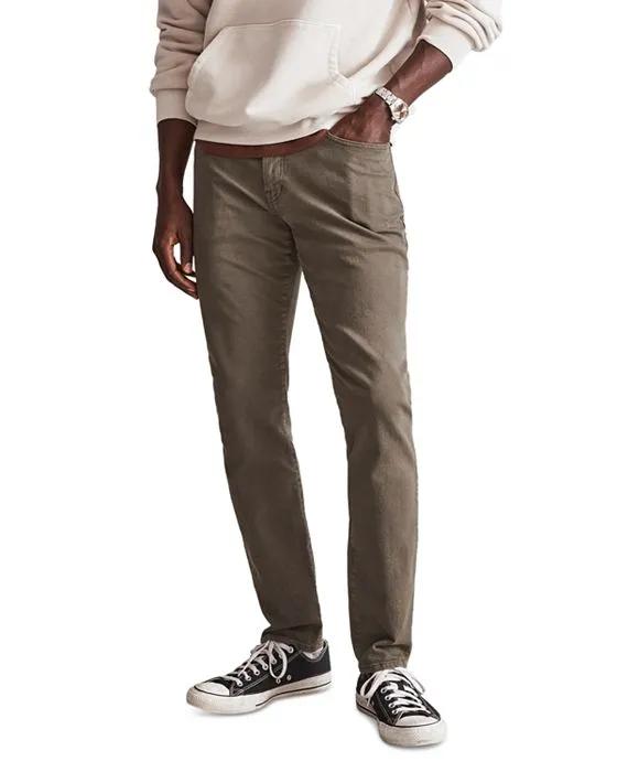 Athletic Slim Garment Dyed Jeans in Deep Green