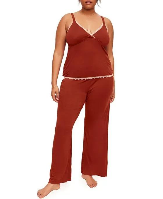 Audrie Women's Plus-Size Pajama Cami and Pants Set