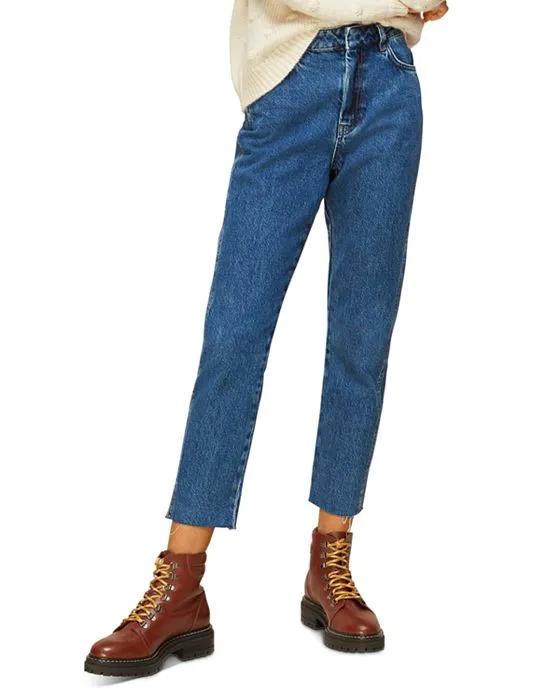 Authentic High-Rise Slim-Leg Jeans in Denim