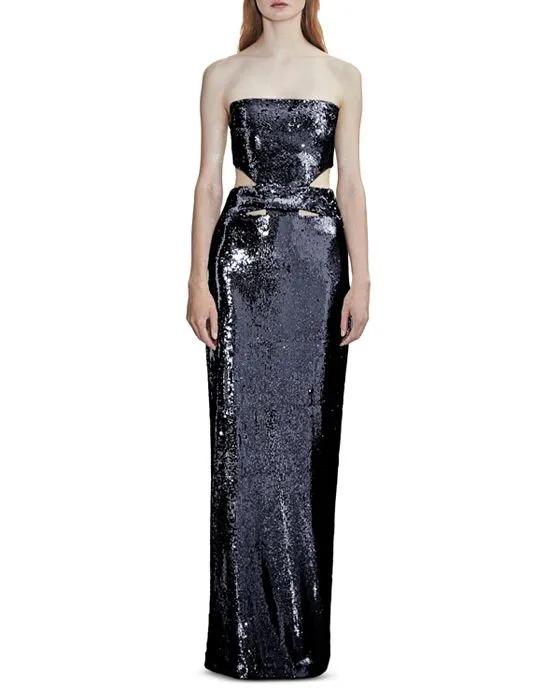 Ava Strapless Sequin Gown