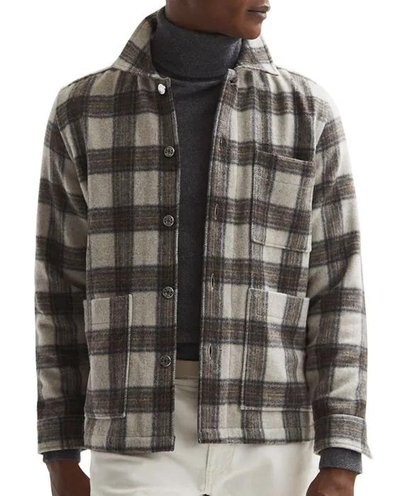 Avril Checked Button Front Overshirt 