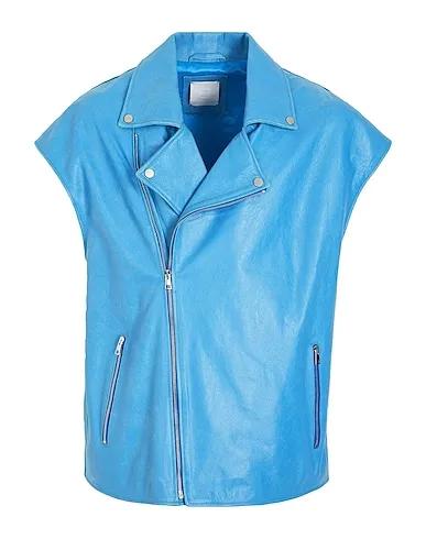 Azure Biker jacket LEATHER OVERSIZE SLEEVELESS BIKER JACKET