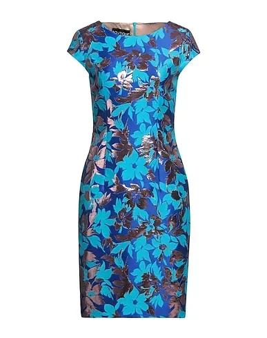 Azure Brocade Midi dress