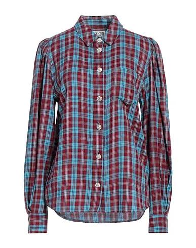 Azure Cotton twill Checked shirt