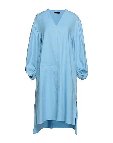 Azure Cotton twill Midi dress