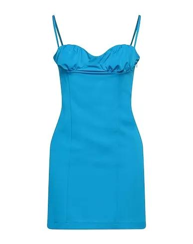 Azure Cotton twill Short dress