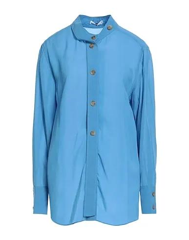Azure Cotton twill Silk shirts & blouses