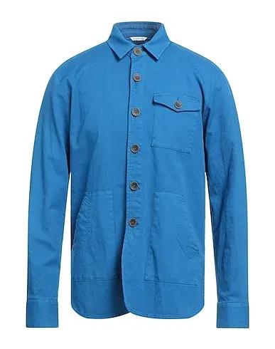 Azure Cotton twill Solid color shirt