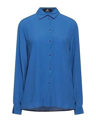 Azure Crêpe Solid color shirts & blouses