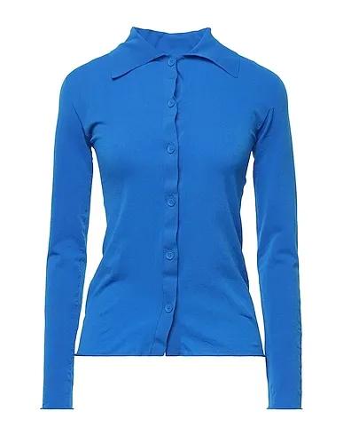 Azure Knitted Solid color shirts & blouses