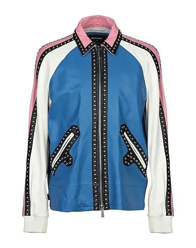 Azure Leather Biker jacket