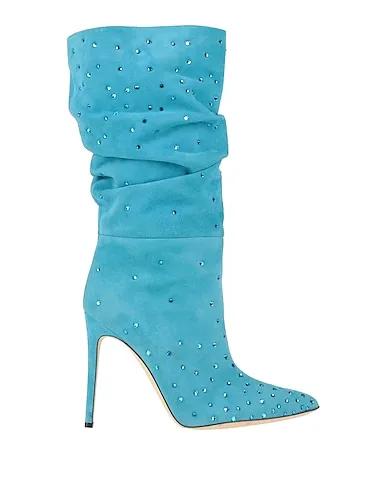 Azure Leather Boots