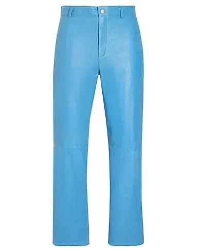 Azure Leather Casual pants LEATHER WIDE LEG PANTS
