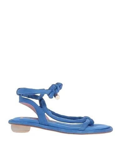 Azure Leather Flip flops