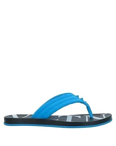 Azure Leather Flip flops