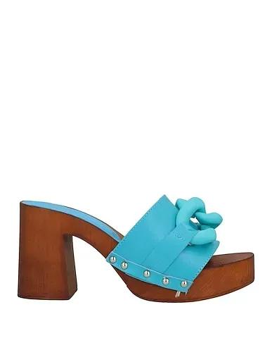 Azure Leather Mules and clogs