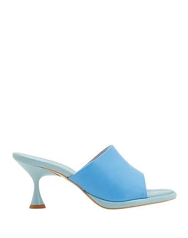 Azure Leather Sandals LEATHER MID-HEEL MULES

