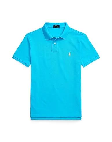 Azure Piqué Polo shirt SLIM FIT MESH POLO SHIRT
