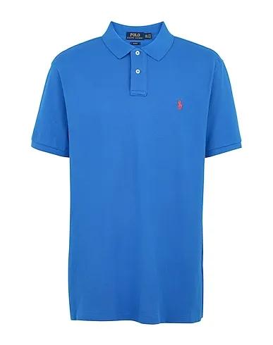 Azure Piqué Polo shirt SLIM FIT MESH POLO SHIRT