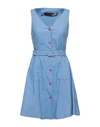 Azure Piqué Shirt dress