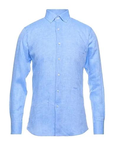 Azure Plain weave Linen shirt