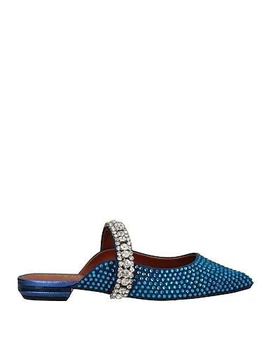 Azure Plain weave Mules and clogs