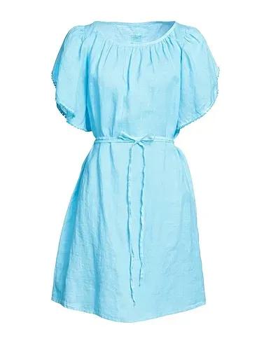 Azure Plain weave Short dress