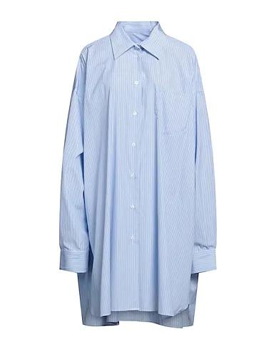 Azure Plain weave Striped shirt