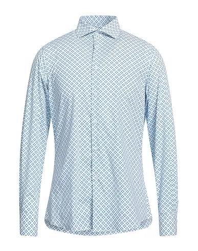 Azure Poplin Patterned shirt