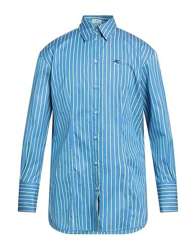 Azure Poplin Striped shirt